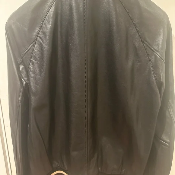Coach Reversible Leather Souvenir Jacket Black Camel Size 50 L NWT - Picture 3 of 7